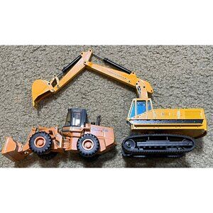Joal Spain 1:70 CATERPILLAR HYDRAULIC EXCAVATOR 225 & Ertl Case 621B 6” Tractor